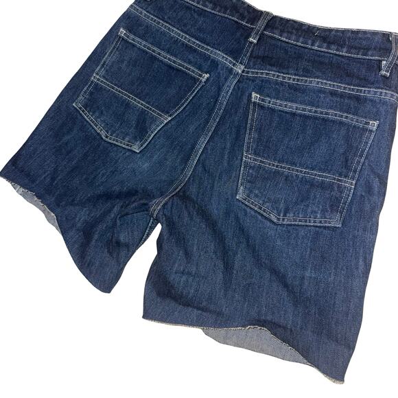 Organic Basics x ISKO Denim Shorts 28 Raw Hem Sustainable Organic Cotton Blue - Picture 12 of 15